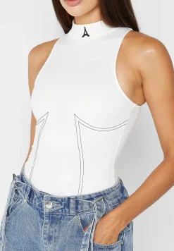 High Neck Racer Bodysuit -^Manière De Voir Sale