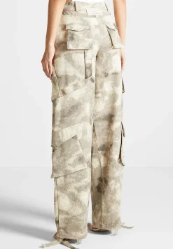 High Waisted Camo Cargo Pants - Beige^Manière De Voir Clearance