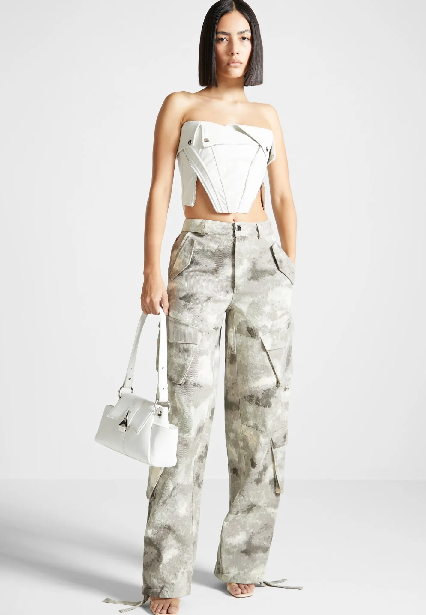 High Waisted Camo Cargo Pants -^Manière De Voir Clearance