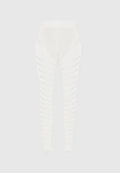 High Waisted Knitted Spiral Contour Leggings -^Manière De Voir New
