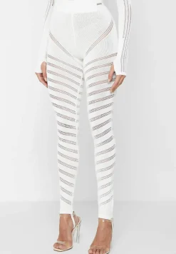 High Waisted Knitted Spiral Contour Leggings -^Manière De Voir New