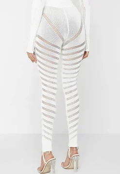 High Waisted Knitted Spiral Contour Leggings -^Manière De Voir New
