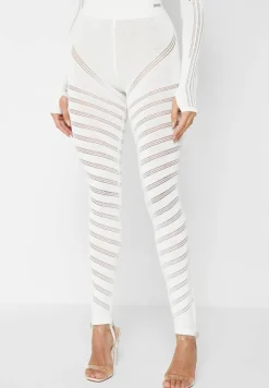 High Waisted Knitted Spiral Contour Leggings -^Manière De Voir New