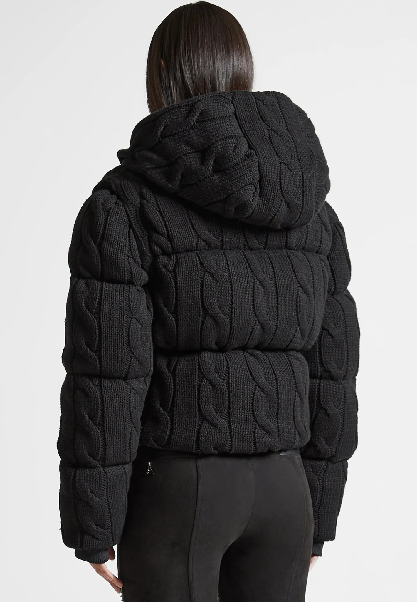 2-in-1 Cable Knit Puffer Jacket/Gilet -^Manière De Voir Fashion