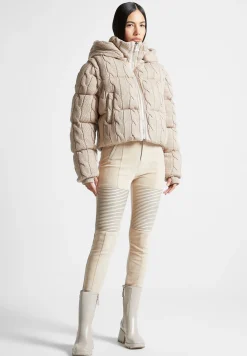 2-in-1 Cable Knit Puffer Jacket/Gilet -^Manière De Voir Hot