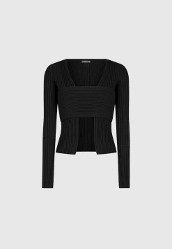 3-In-1 Knit Overlay Bandeau Cardigan -^Manière De Voir New