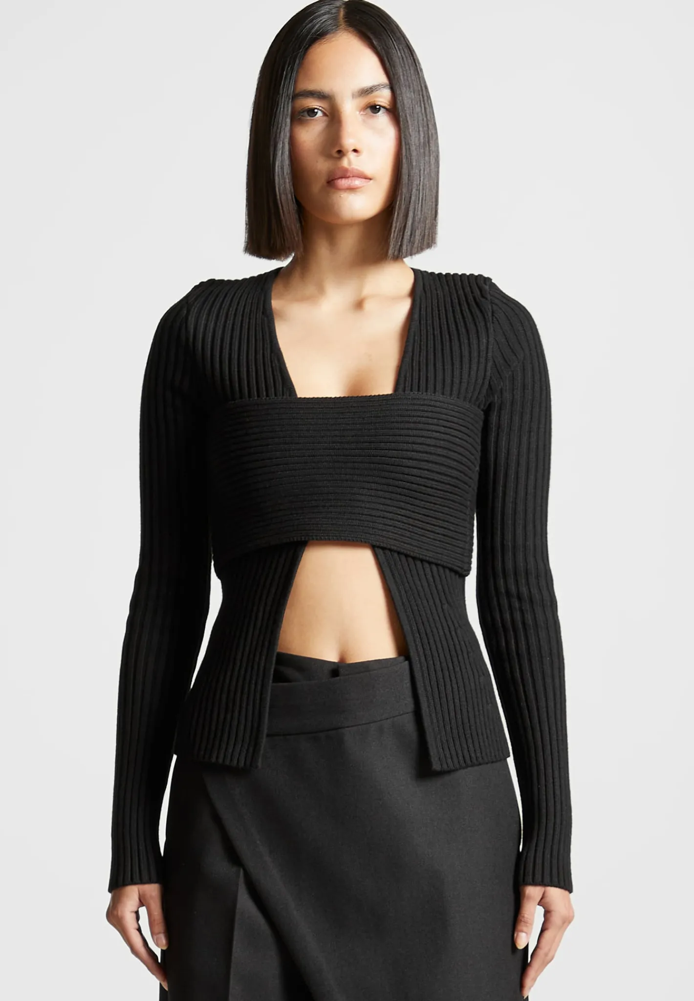 3-In-1 Knit Overlay Bandeau Cardigan -^Manière De Voir New