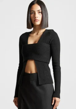 3-In-1 Knit Overlay Bandeau Cardigan -^Manière De Voir New