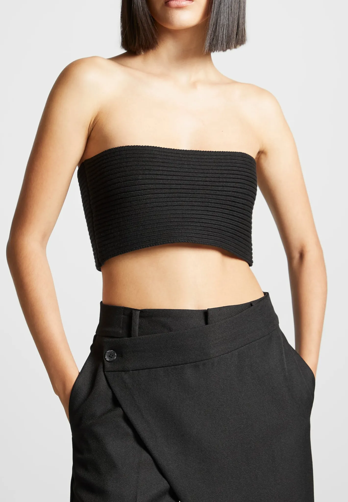 3-In-1 Knit Overlay Bandeau Cardigan -^Manière De Voir New