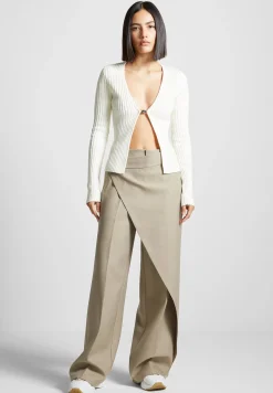 3-In-1 Knit Overlay Bandeau Cardigan - Off White^Manière De Voir Best