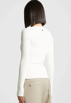 3-In-1 Knit Overlay Bandeau Cardigan - Off White^Manière De Voir Best
