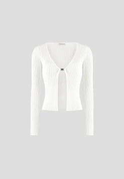 3-In-1 Knit Overlay Bandeau Cardigan - Off White^Manière De Voir Best