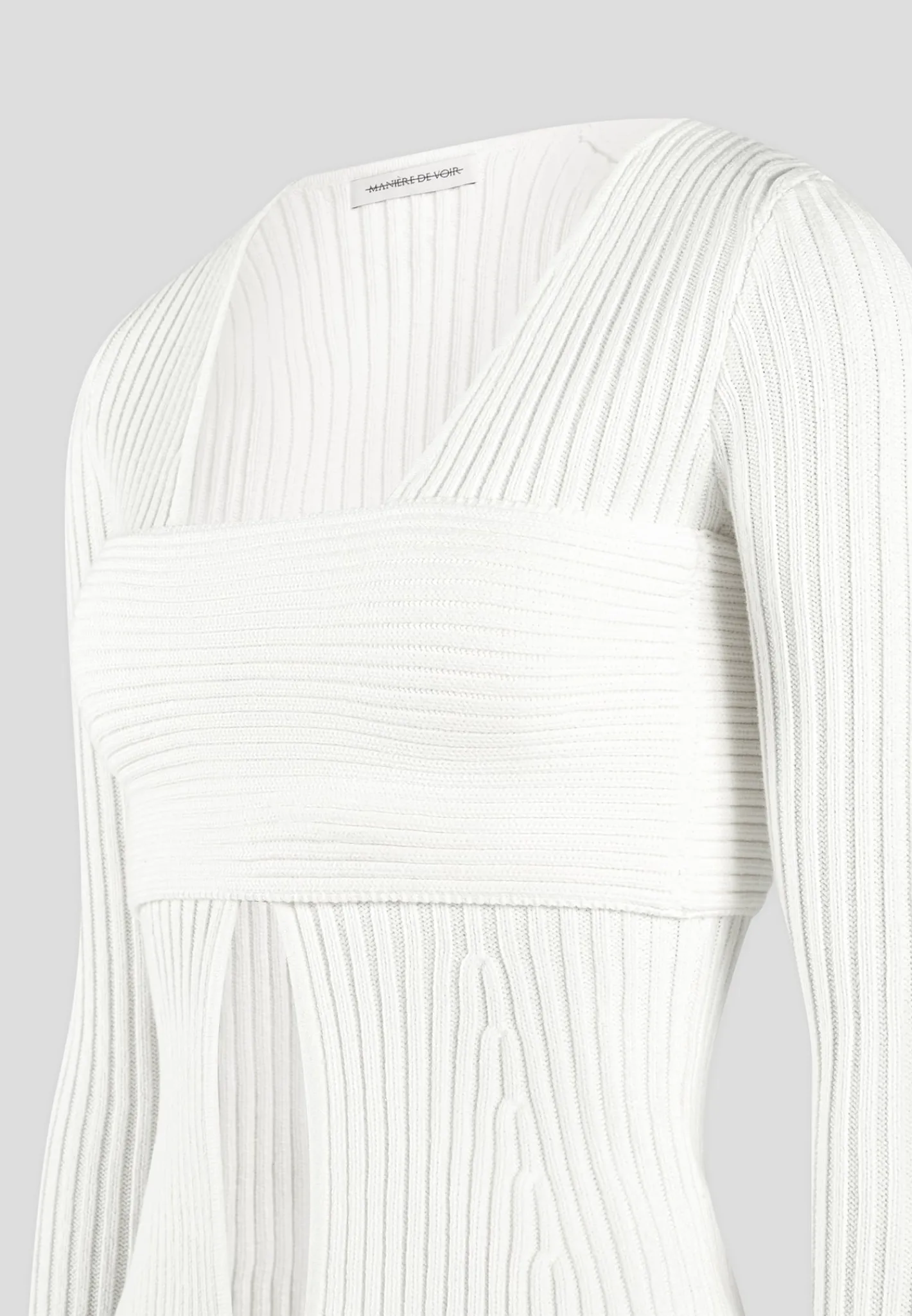 3-In-1 Knit Overlay Bandeau Cardigan - Off White^Manière De Voir Best