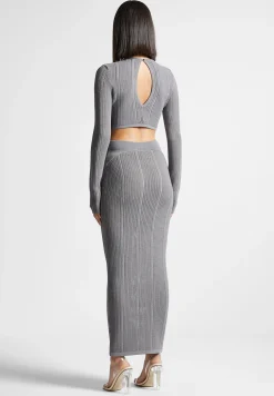 2-in-1 Long Sleeve Knitted Midaxi Dress -^Manière De Voir Discount