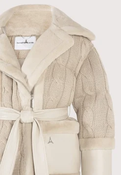 Knit and Plush Puffer Biker Jacket -^Manière De Voir Fashion