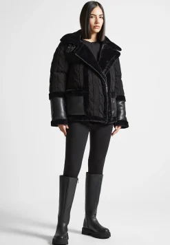 Knit and Plush Puffer Biker Jacket -^Manière De Voir Outlet