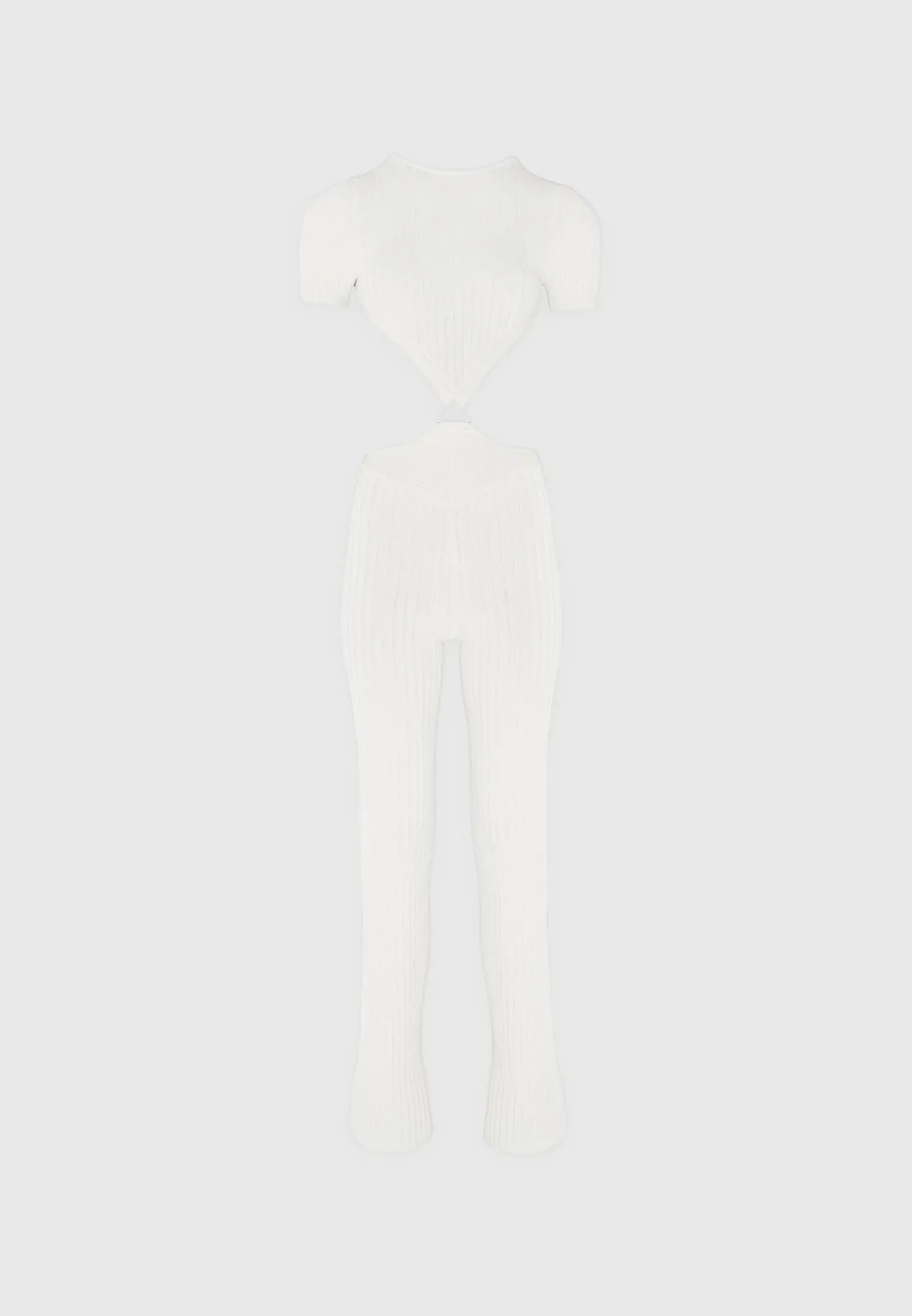 Knitted Backless Jumpsuit - Off White^Manière De Voir Fashion