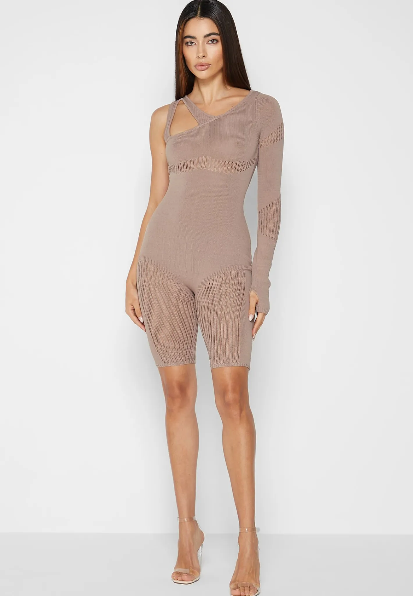 Knitted Contour One Sleeve Playsuit -^Manière De Voir Discount