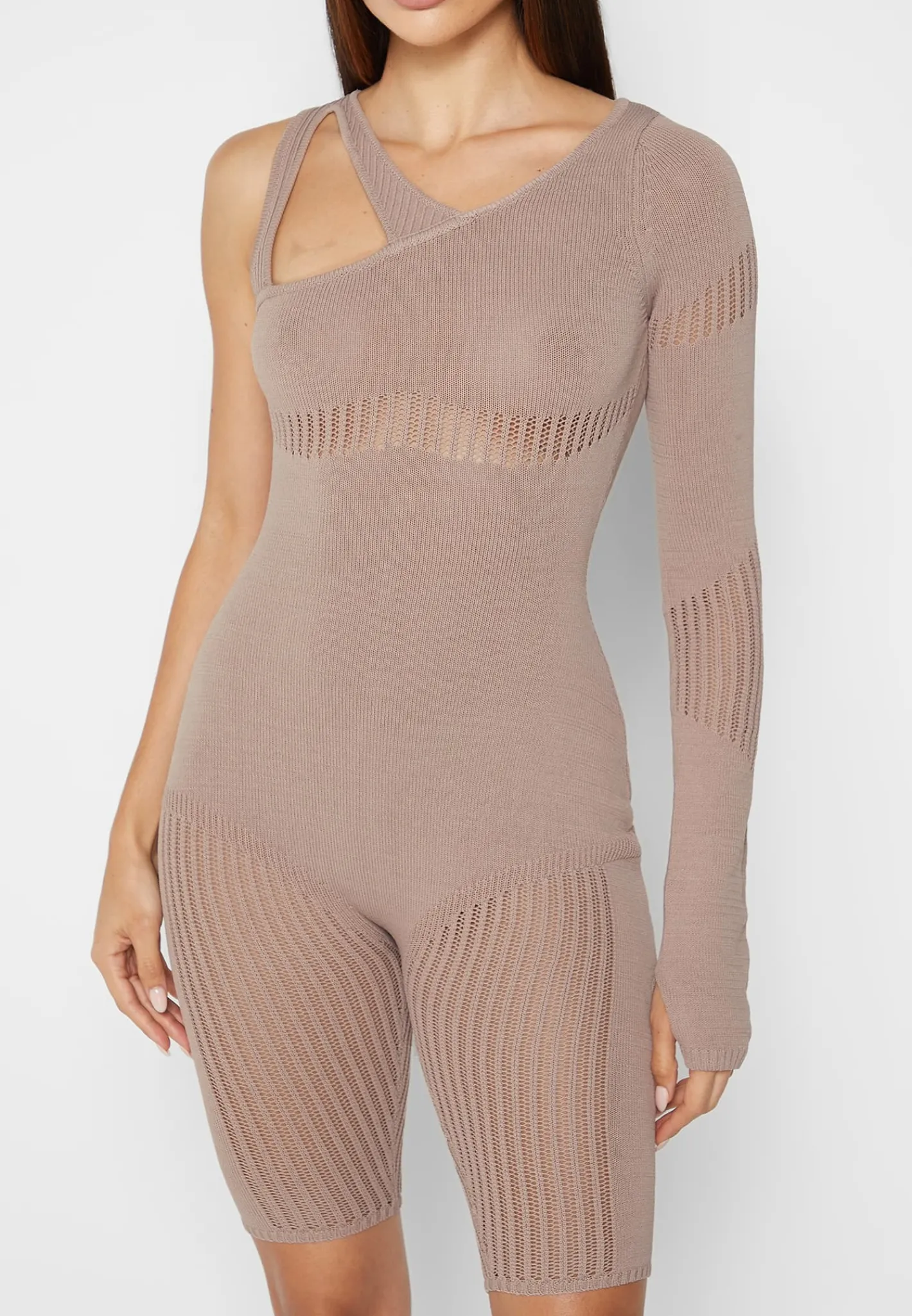 Knitted Contour One Sleeve Playsuit -^Manière De Voir Discount