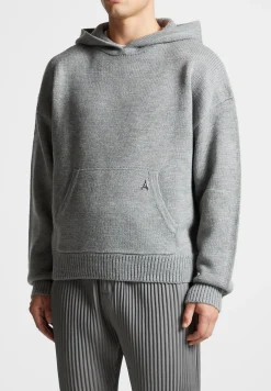 Knitted Hoodie - Light Grey Marl^Manière De Voir Hot