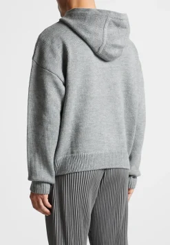 Knitted Hoodie - Light Grey Marl^Manière De Voir Hot