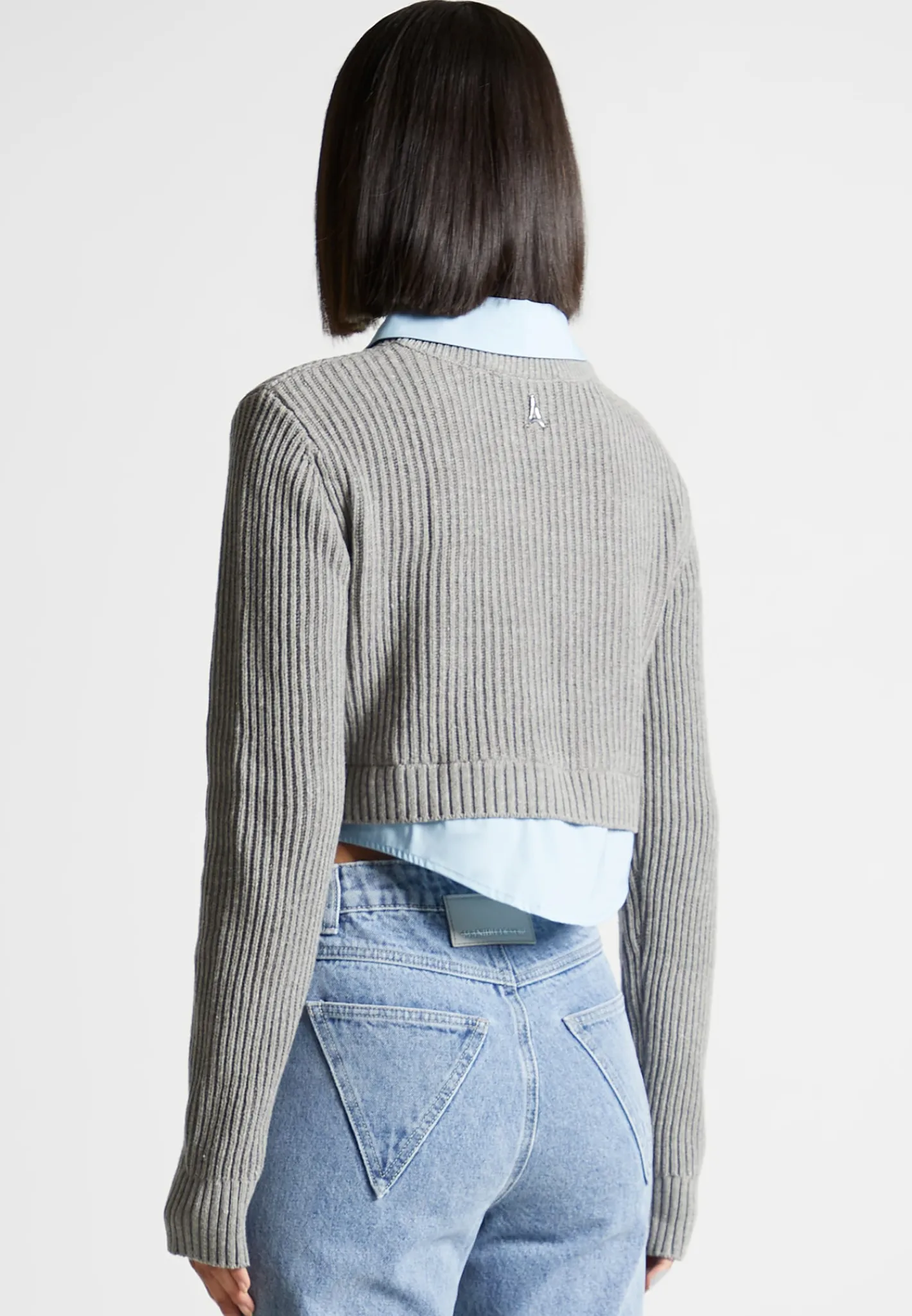 Knitted Jumper with Shirt Detail -^Manière De Voir Online