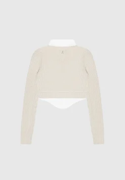 Knitted Jumper with Shirt Detail -^Manière De Voir Hot