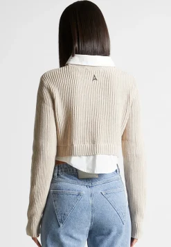 Knitted Jumper with Shirt Detail -^Manière De Voir Hot