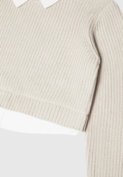 Knitted Jumper with Shirt Detail -^Manière De Voir Hot
