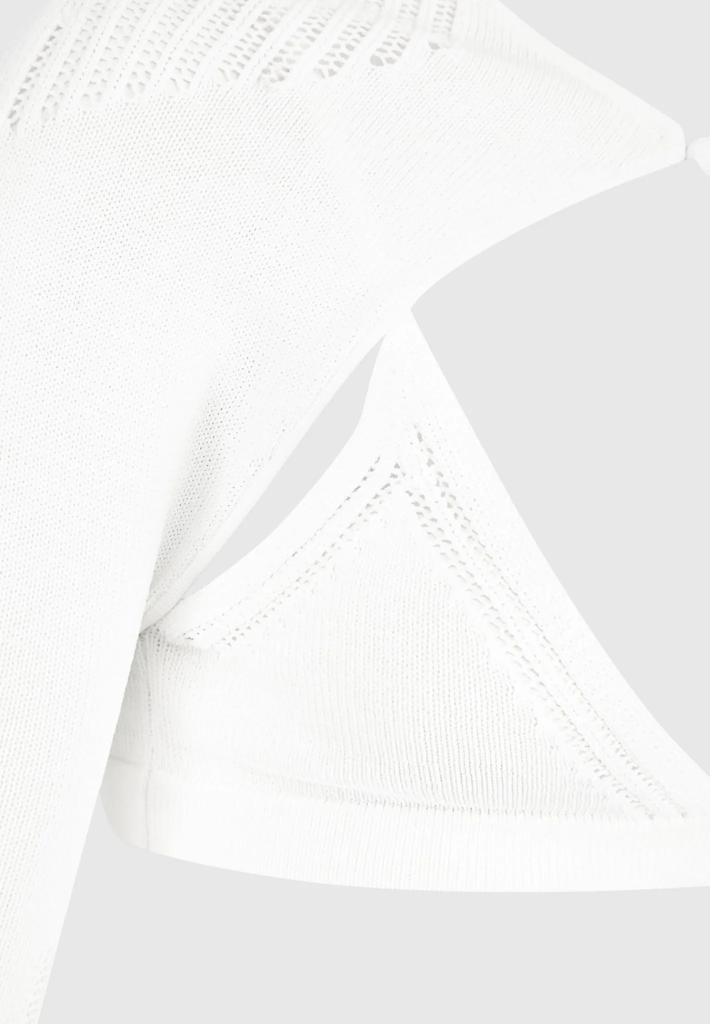 Knitted Sleeve Overlay with Bralette - White^Manière De Voir Best