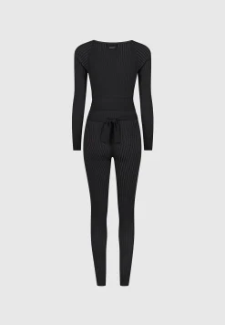 Knitted Two Tone Jumpsuit with Belt -^Manière De Voir Hot