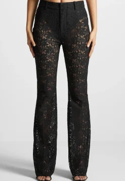 Lace Fit and Flare Trousers -^Manière De Voir Fashion