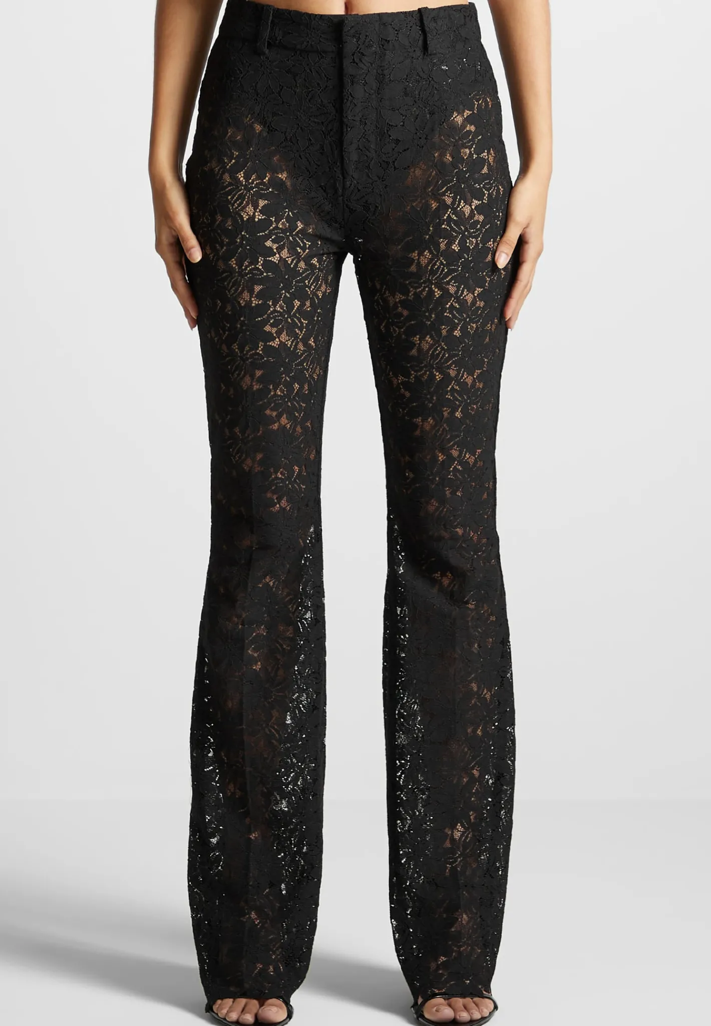 Lace Fit and Flare Trousers -^Manière De Voir Fashion