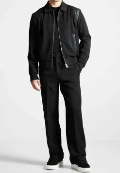Leather Panelled Varsity Jacket -^Manière De Voir Fashion