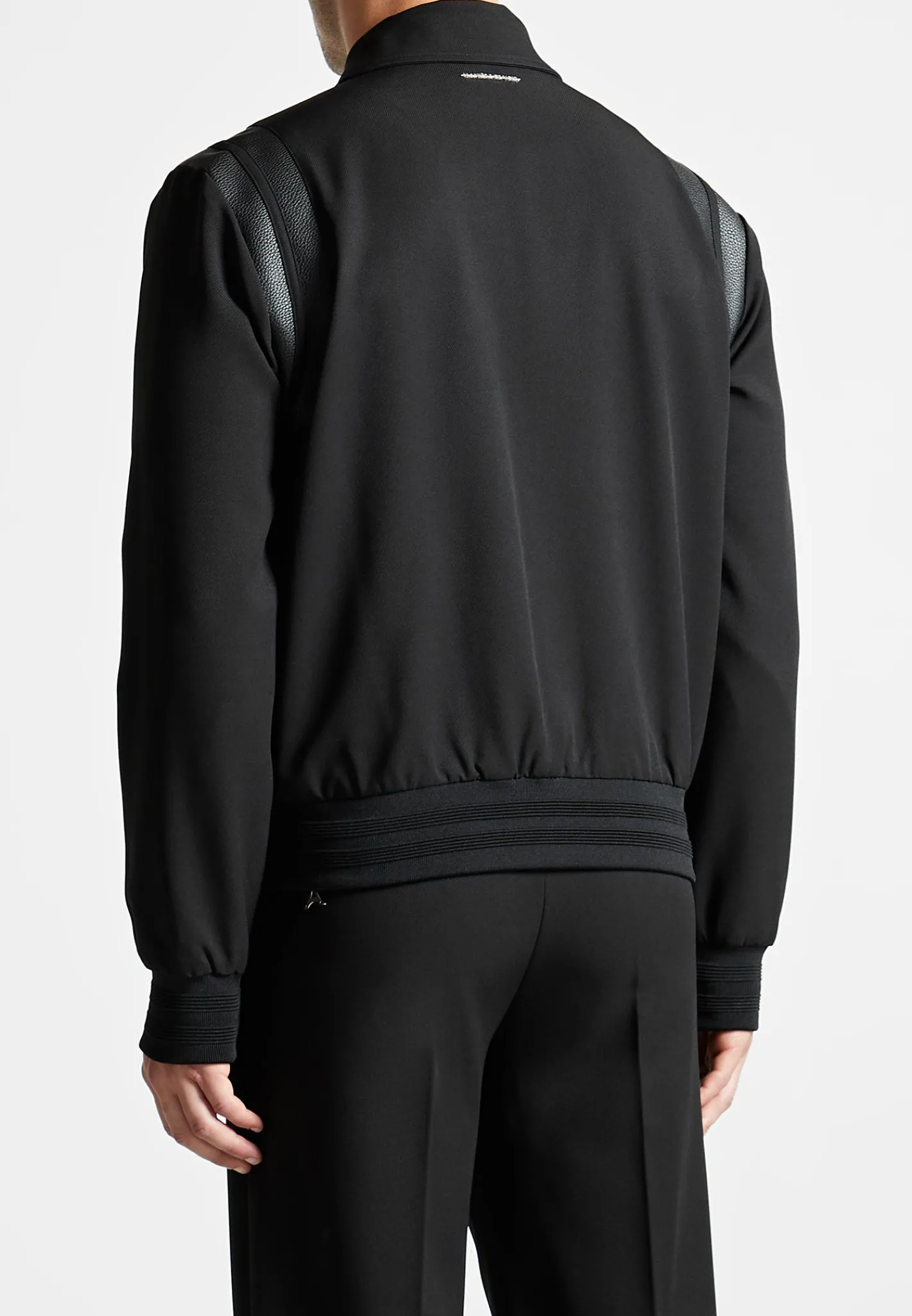 Leather Panelled Varsity Jacket -^Manière De Voir Fashion