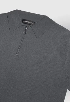 Luxe Polo Top With Zip -^Manière De Voir Fashion