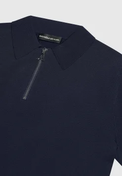Luxe Polo Top With Zip -^Manière De Voir Discount