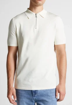 Luxe Polo Top With Zip - Off White^Manière De Voir Discount