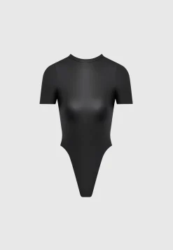 Matte Vegan Leather Tee Bodysuit -^Manière De Voir Best