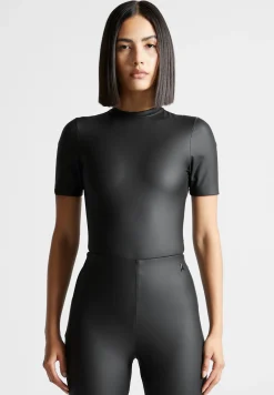 Matte Vegan Leather Tee Bodysuit -^Manière De Voir Best