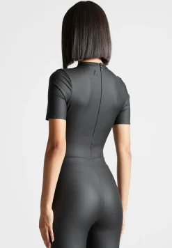 Matte Vegan Leather Tee Bodysuit -^Manière De Voir Best