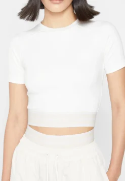 MDV Banded Crop T Shirt - Off White^Manière De Voir Outlet