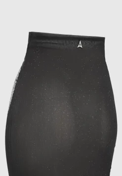 Mesh Printed Maxi Skirt - Black^Manière De Voir Discount
