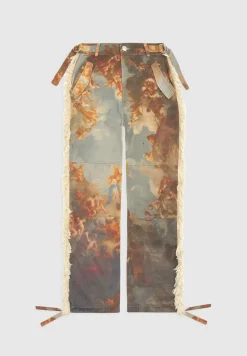 Mid Rise Art Cargo Pants with Tassels -^Manière De Voir Outlet