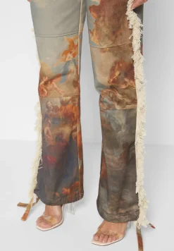 Mid Rise Art Cargo Pants with Tassels -^Manière De Voir Outlet