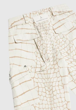 Mid Rise Croc Print Cargo Pants -^Manière De Voir Sale