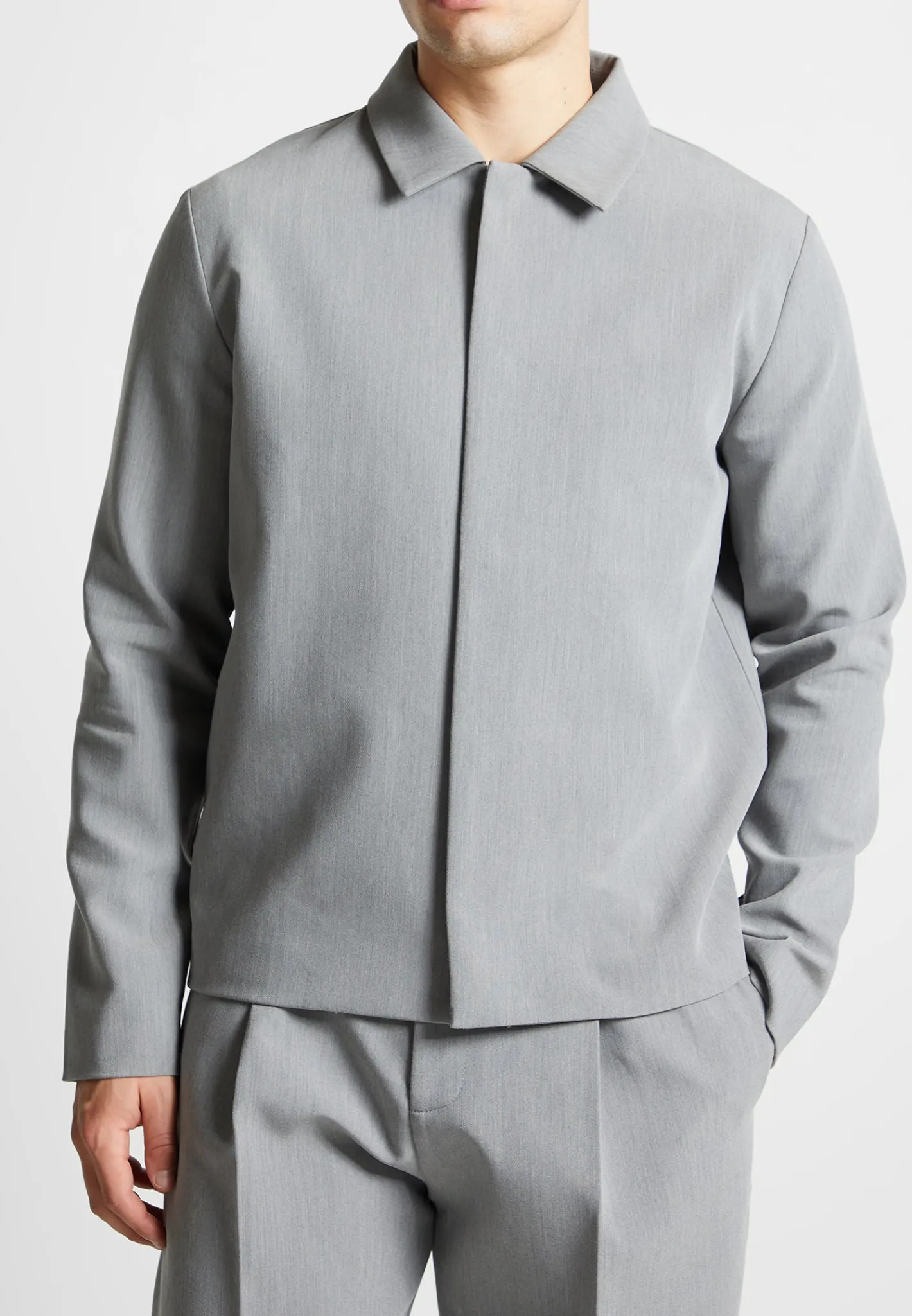 Minimal Boxy Jacket - Light Grey^Manière De Voir Sale