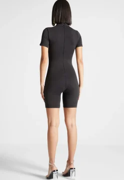 Mock Neck Playsuit - Washed Grey^Manière De Voir Clearance