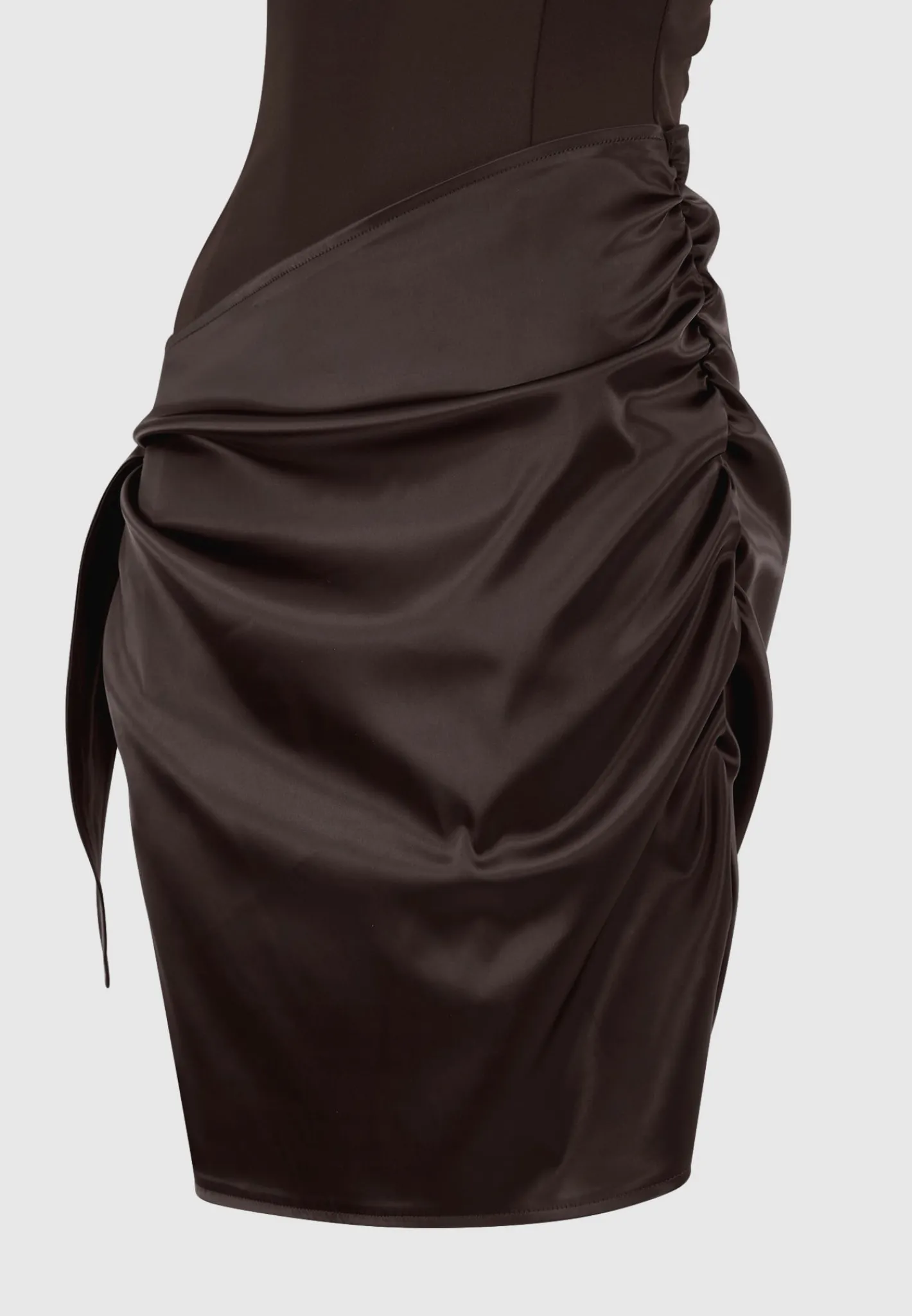 Neoprene & Satin Wrap Bodycon Dress -^Manière De Voir Hot