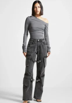 Neoprene Gathered Bodysuit -^Manière De Voir Fashion